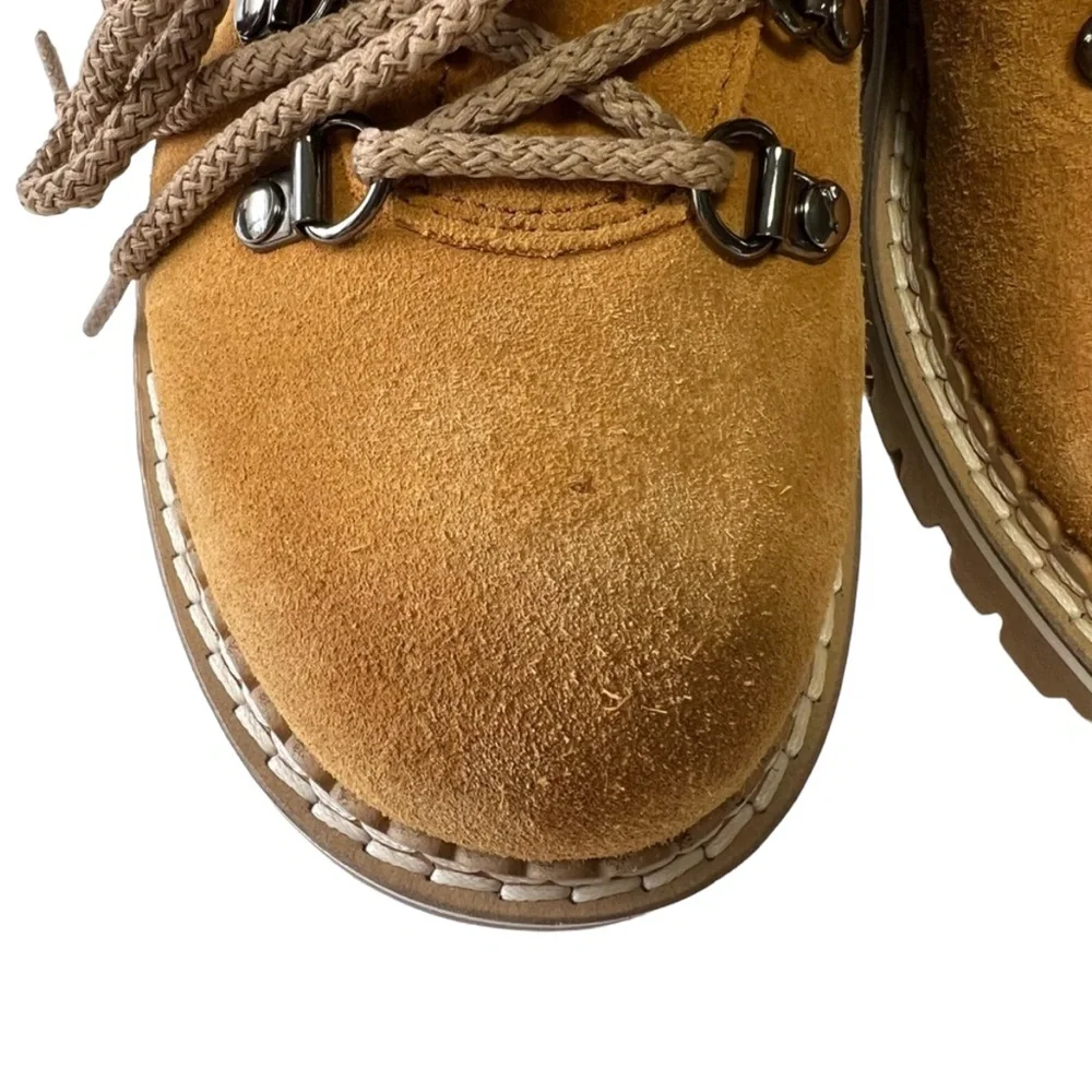 La Montelliana 1965 Alce Suede Hiking Boots Italy Lug Sole Size 37 US 7 NWOB